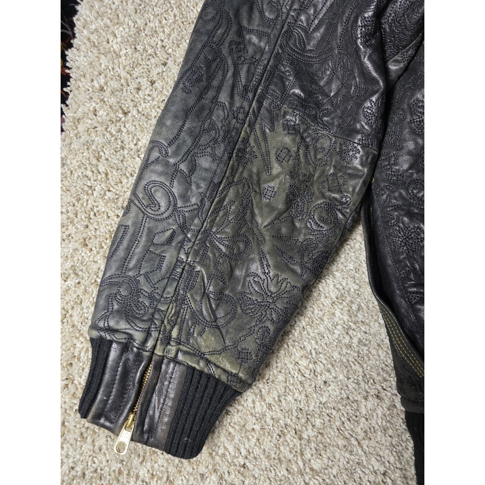 Vintage Rocawear La Familia Leather Jacket Size 3XL West Coast California Rare - Picture 15 of 15